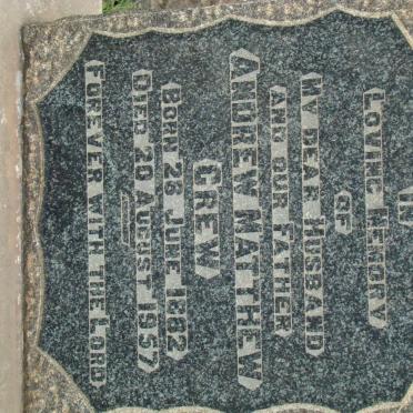 CREW Andrew Matthew 1882-1957