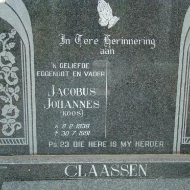 CLAASSEN Jacobus Johannes 1938-1991