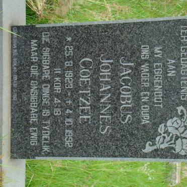 COETZEE Jacobus Johannes 1923-1992