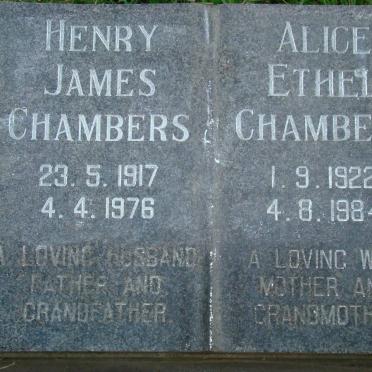 CHAMBERS Henry James 1917-1976 &amp; Alice Ethel 1922-1984