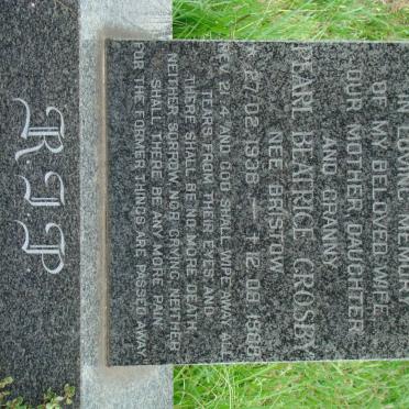 CROSBY Pearl Beatrice nee BRISTOW 1938-1988