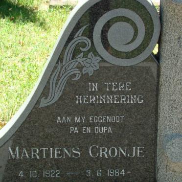 CRONJE Martiens 1922-1984