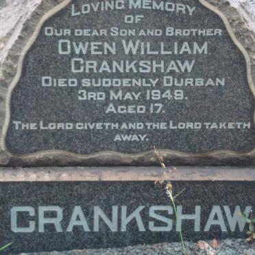 CRANKSHAW Owen William -1949