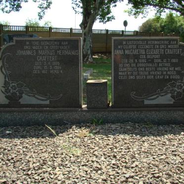 CRAFFERT Johannes Markus Hermanus 1885-1964 &amp; Anna Magaretha Elizabeth DELPORT 1886-1960