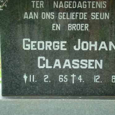 CLAASSEN George Johan 1965-1981