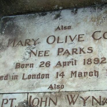 COX Mary Olive nee PARKS 1892-1919 :: PARKS John Wynand 1895-1919 :: PARKS Clarence Webb Cornelis 1897-1922 