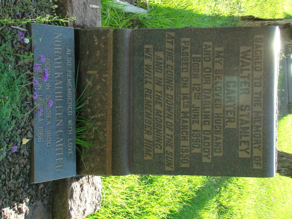 CARTER Walter Stanley 1890-1950 &amp; Norah Kathleen 1890-1966