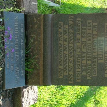 CARTER Walter Stanley 1890-1950 &amp; Norah Kathleen 1890-1966 