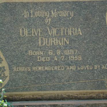 DURKIN Olive Victoria 1887-1959