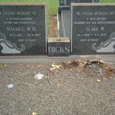 DICKS Maurice M.M. 1910-1967 &amp; Clare W. 1906-1979