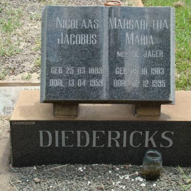 DIEDERICKS Nicolaas Jacobus 1889-1959 &amp; Margaretha Maria DE JAGER 1903-1995