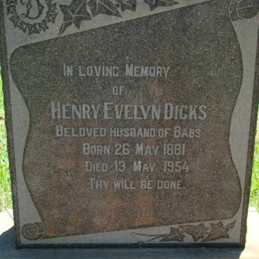 DICKS Henry Evelyn 1881-1954