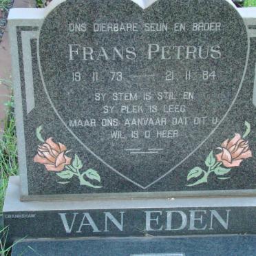 EDEN Frans Petrus, van 1973-1984