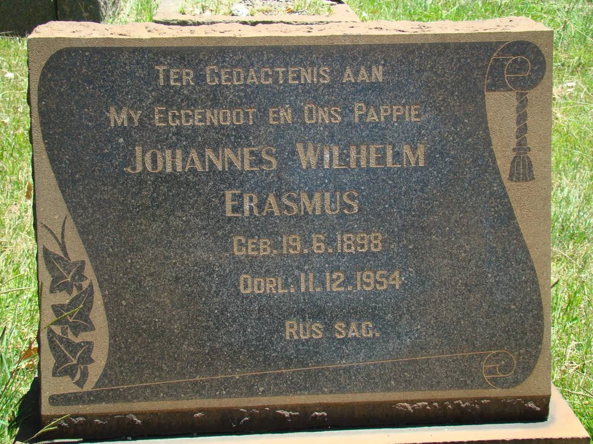 ERASMUS Johannes Wilhelm 1898-1954
