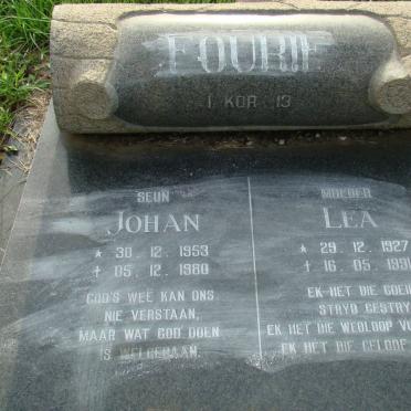 FOURIE Lea 1927-1991 :: FOURIE Johan 1953-1980