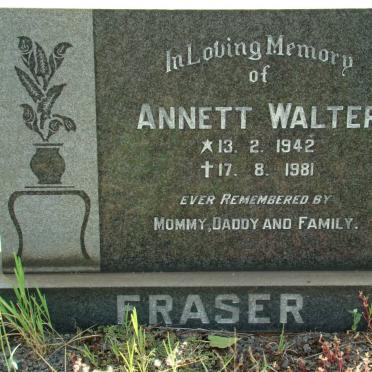 FRASER Annett Walter 1942-1981