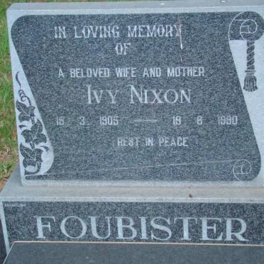 FOUBISTER Ivy Nixon 1905-1990