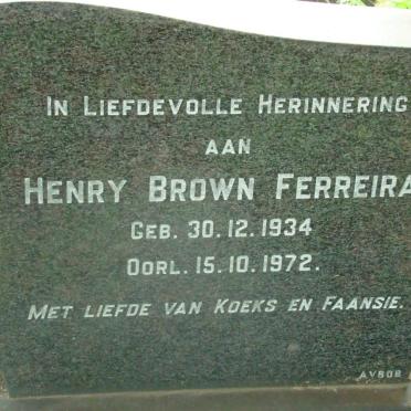 FERREIRA Henry Brown 1934-1972