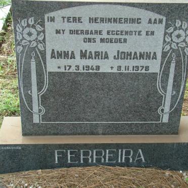 FERREIRA Anna Maria Johanna 1948-1978