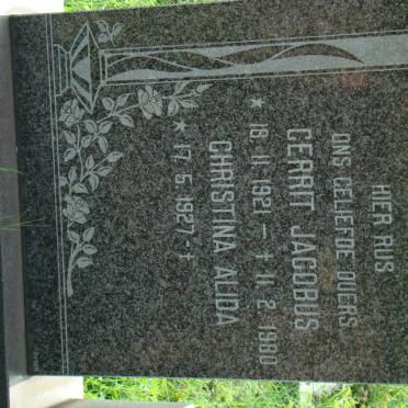 FICK Gerrit Jacobus 1921-1980 &amp; Christina Alida 1927-