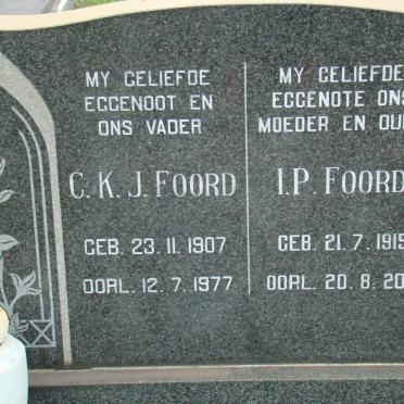 FOORD C.K.L. 1907-1977 &amp; I.P. 1915-2001