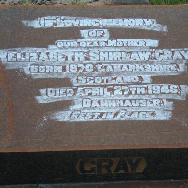 GRAY Elizabeth Shirlaw 1870-1946