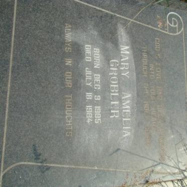 GROBLER Mary Amelia 1905-1984