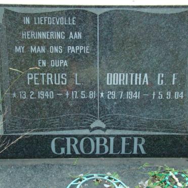 GROBLER Petrus L. 1940-1981 &amp; Doritha C.F. 1941-2004