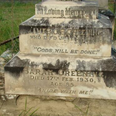 GREENING James C. S. -1904 &amp; Sarah C. -1930