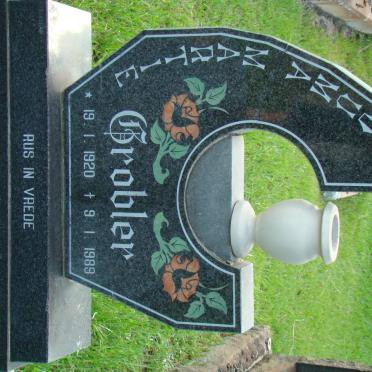 GROBLER Martie 1920-1989