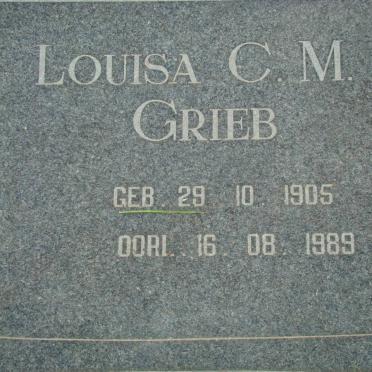 GRIEB Louisa C.M. 1905-1989