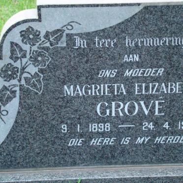 GROVE Magrietha Elizabeth 1898-1982