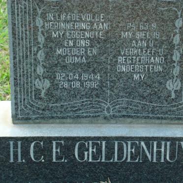 GELDENHUYS H.C.E. 1944-1992