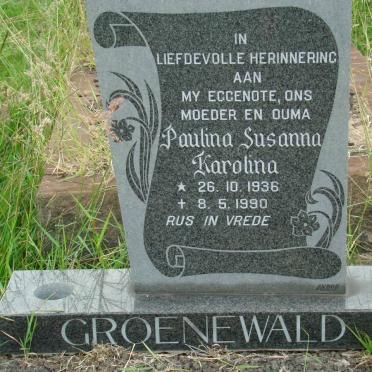 GROENEWALD Paulina Susanna Karolina 1936-1990