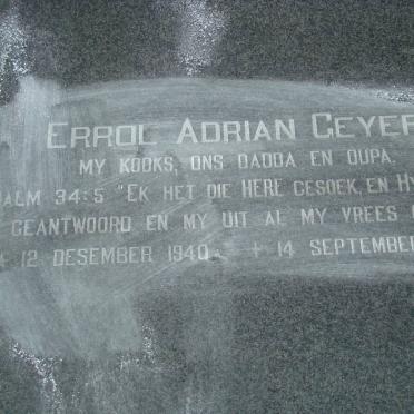 GEYER Errol Adrian 1940-1999