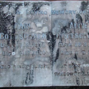 GOTTSCHALK Carl 1872-1950 &amp; Annie 1862-1947