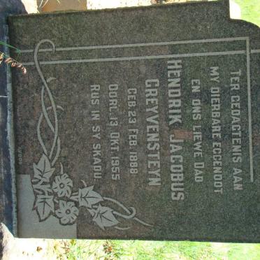 GREYVENSTEYN Hendrik Jacobus 1888-1955