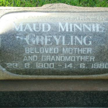 GREYLING Maud Minnie 1900-1980