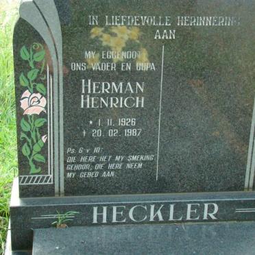 HECKLER Herman Henrich 1926-1987