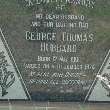 HUBBARD George Thomas 1901-1974