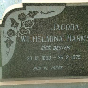HARMSE Jacoba Wilhelmina nee BESTER 1893-1975