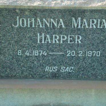 HARPER Johanna Maria 1874-1970
