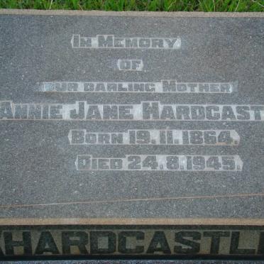 HARDCASTLE Annie Jane 1864-1945
