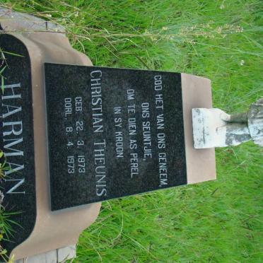 HARMAN Christian Theunis 1973-1973