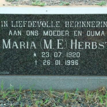 HERBST Maria M.E. 1920-1996