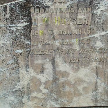 HUYSER H.W. 1875-1935