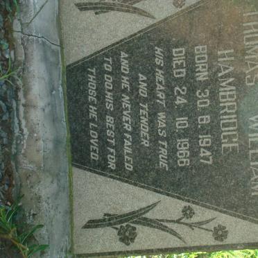 HAMBRIDGE Thomas William 1947-1966