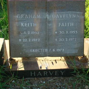 HARVEY Graham Keith 1952-1972 &amp; Davelynn Faith 1953-1972