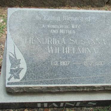 HAINES Hendrika Susanna Wilhelmina 1907-1993