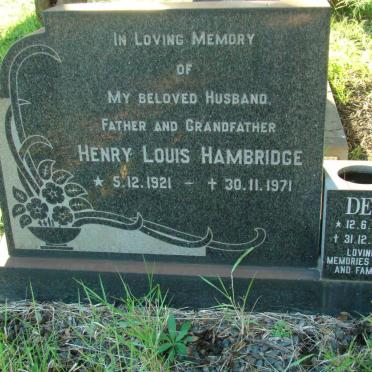 HAMBRIDGE Henry Louis 1921-1971 :: HAMBRIDGE Des 1952-1996